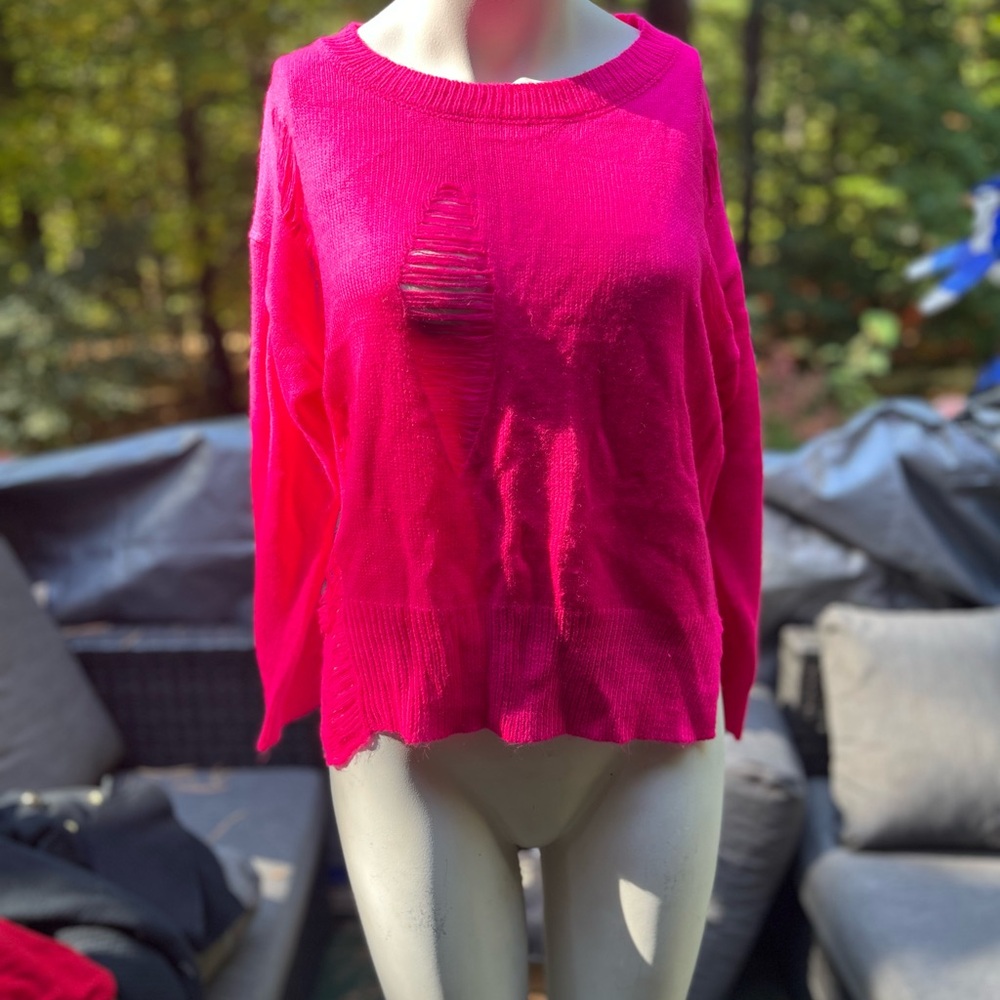 Love J Fuchsia Knit Sweater